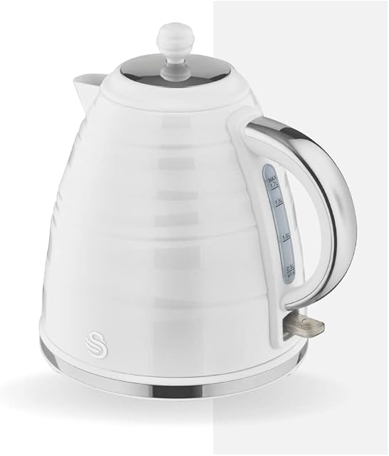 Swan SK31050WN, Symphony 1.7 Litre Jug Kettle with Rapid Boil, 3000 Watts, White