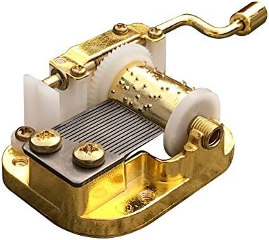 Bankour Play (Can't Help Falling in Love) Golden Plated Hand Crank Sankyo Musical Movement for DIY Music Box
