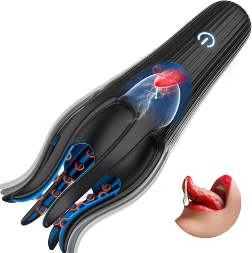 Masturbator Men Sex Toys Penis Glans Vibrator with 36 Dense 3D Massage Beads & 10×10 Fast Tapping Modes Elongated Men Masturbaters for Enhanced Training & Intense Stimulation Fleshliglt 9W0D 1