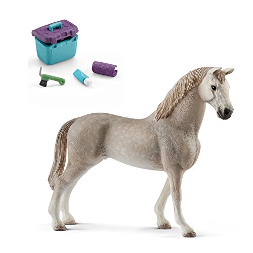 Preisvergleich Produktbild Schleich 13859 Holsteiner Wallach + 42366 Pferdepflege
