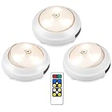 BIGMONAT Puck Lights with Remote, 80Lumen Battery...
