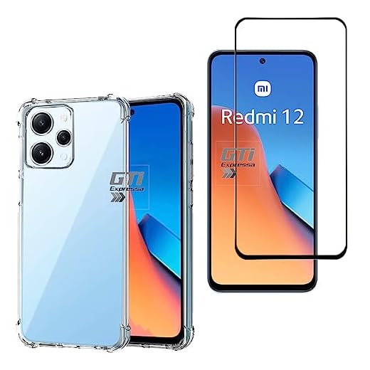 Kit Capa Anti Impacto e Película De Vidro 3D 9D Para Xiaomi Redmi 12