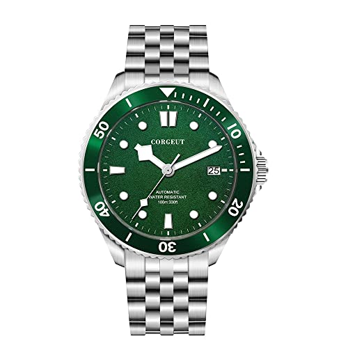 Montre homme automatique NH35 étanche acier inoxydable avec saphir lumineux