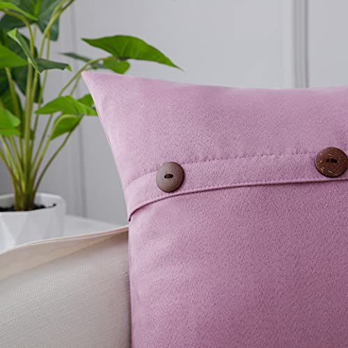 Btfortune BAOZHEN3 Set Of 2 Decorative Suede Velvet Throw Pillow Covers Cushion Case Triple Button Vintage Farmhouse Pillowcase thumb #2