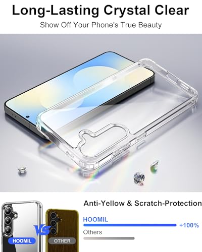 Image of HOOMIL Case for Samsung Galaxy S25 FE, Anti-Yellowing, Clear