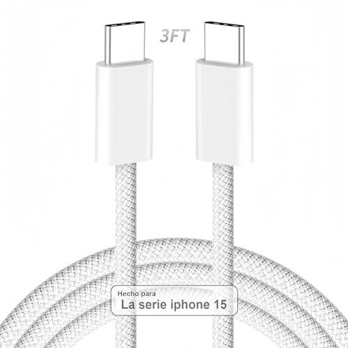 Cable USB C a USB C 1M, Cable Original para Serie iPhone 16/15, 6...