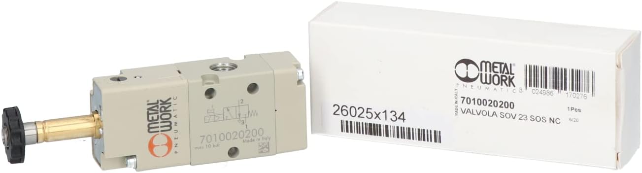 7010020200 1/8" Connection,10 to +60 Degrees C, 2.5-10 BAR, 3/2 Operation, Normally Closed, Solenoid Valve