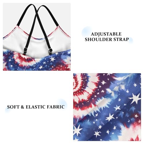 senya Girls Swimsuits One-Piece Swimwear Tie Bathing Suit Beach Summer Round Neck 5-6T Red and Blue Tie Dye Swirl Pattern3