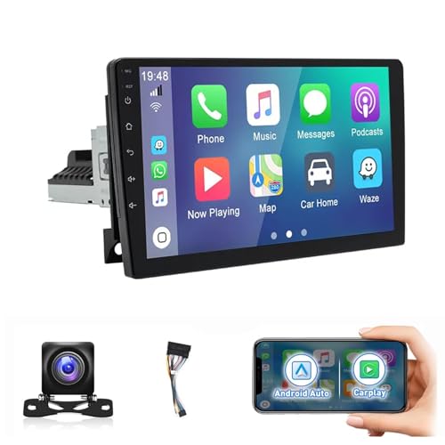 Car Stereo Radio fits for 1994-2002 Dodge Ram 1500 2500 3500 for Jeep Wrangler TJ 1997–2002,9'' Touch Screen Car Radio with Wireless Carplay Android Auto,Support GPS BT FM Backup Camera -2+32G