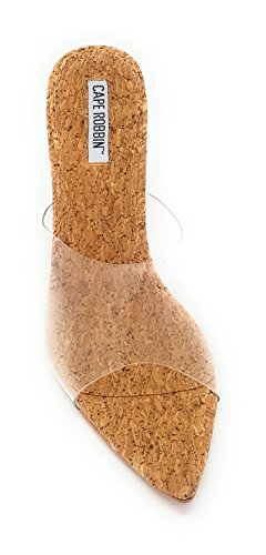 Cape Robbin Melrose Sexy Stiletto High Heels For Women, Transparent Booties For Women With Pointed Open Toe - Cork Transparent Size 6.5 #TOP2
