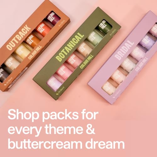 Image of Colour Mill Oil Blend Food Coloring, Bridal Pack - 20 Milliliters Each of 6 Colors: Blush, Lavender, Lilac, Mauve, Nude and Taupe