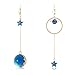 SUNSCSC Enamel Moon Star Earth Planet Drop Hook Earrings Long Pendant Dangle Jewelry for Woman (Long W757)