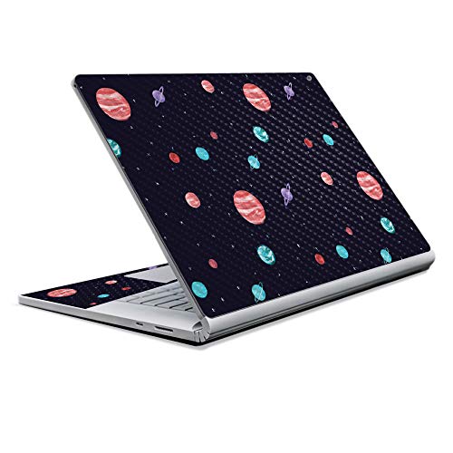 Image of MightySkins Carbon Fiber Skin for Microsoft Surface Book 2 13 inch (2017) - Bright Night Sky,Protective, Durable Textured Carbon Fiber Finish,Easy to Apply, Remove, and Change Styles,