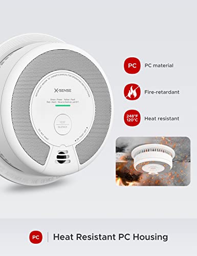 X-Sense SC06 2-In-1 Smoke And Carbon Monoxide Detector Alarm (Not Hardwired), 10-Year Battery-Operated Dual Sensor Fire & Co Alarm thumb #5