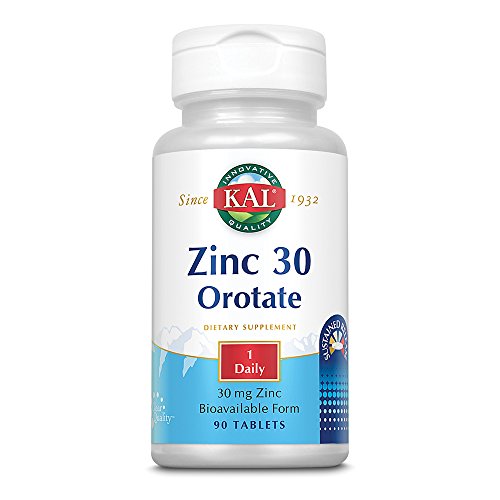 Kal Zinc Orotate Sustained Release 30Mg | Healthy Protein Synthesis, Growth, Energy & Metabolism Support | 90 Tablets #TOP26
