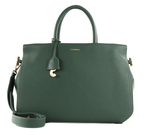 Sac shopper Coccinelle cuir grand format bleu sac à main cabas femme