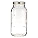 Ball Wide Mouth Half Gallon 64 Oz Jars with Lids and Bands, Set of 6, Clear