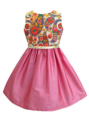 Image of A.T.U.N. (ALL THINGS UBER NICE) Girls Embroidered Fit and Flare Knee Length Party Dress for Special Occasions