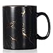 Produktbild SHOWFULL 650ml Luxus Goldmuster Inlay Exter Große Tasse, Klassische Keramik Marmor Teetasse mit Griff für Männer und Frauen, Mattschwarz