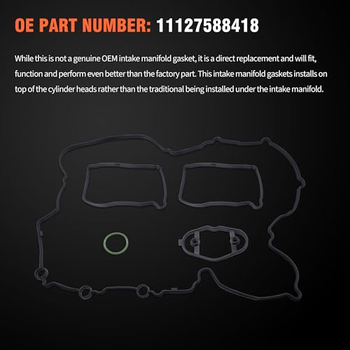 Image of HiSport Cylinder Head Valve Cover Gasket Seal 11127588418 | Compatible with BMW 228i xDrive 320i xDrive 328i GT xDrive 428i xDrive Gran Coupe 528i xDrive X1 X3 X4 Z4 2.0L 2012-2018