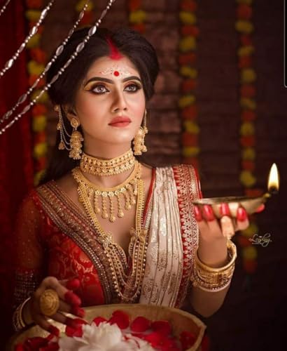 Image of Ganesh Statue Organic Sindoor Powder for Women - 100% Natural Kumkum, Traditional Sindhuram for Forehead & Puja Tilak, Long-Lasting Red (Pack of 2)