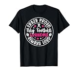 Crazy Proud Flag Football Grandma Of A Flag Football Player T-Shirt