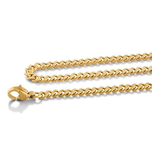 Chane Akitsune Fibra acier inoxydable maille boite ronde 6mm collier long unisexe