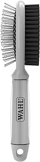 WAHL Canada Double Sided Cat Brush, to promote a healthy coat, Nylon bristles are infused with charcoal to help control odour - great for cleaning debris and smooth out the fur - Model 58530, Grey