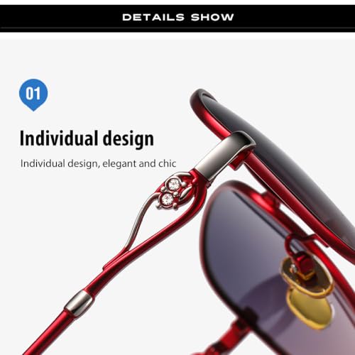 Trendy für Damen-Sonnenbrille mit Farbverlauf, polarisierte Gläser, luxuriöse Damen, elegant, UV400