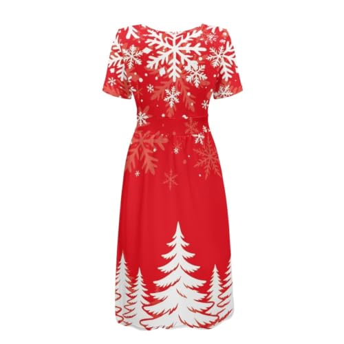 Image of Women's Summer Dresses Short Sleeve Formal Dresses with Pockets | Lightweight Quick‑Dry Soft Comfortable 2026 Fashion Dresses Loose Plus‑Size High‑Waisted