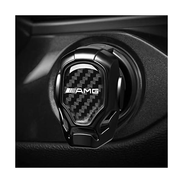 Metal Car Engine Button Cover,Push to Start/Stop Button Cover,Car Ignition Button Cover/Sticker Work Mercedes Benz AMG GT GLC GLE G C-Class S-Class E-Class GLA,Car Interior Decal Accessory,Inner Φ28mm - Image 5