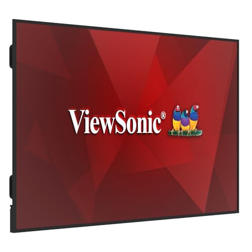 Image of ViewSonic CDE9831 98 Inch 4K UHD Commercial Display with 500-nit Brightness, 5000:1 Contrast Ratio, OPS Slot, 8GB RAM, 32GB Storage, 16W Dual Speakers, WiFi Slot, HDMI, USB A, and USB C Inputs