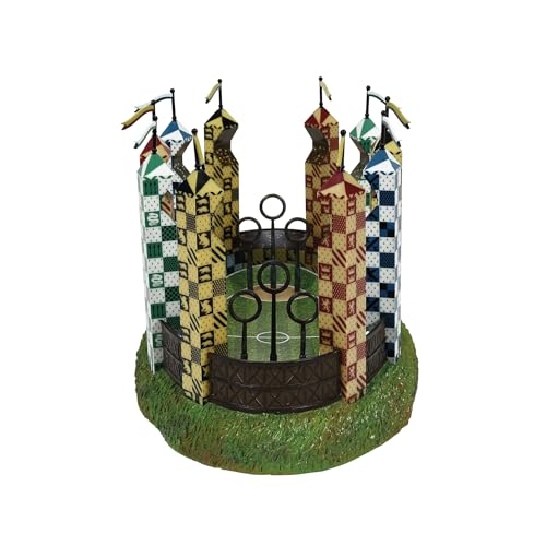 Image of Department 56 Harry Potter Village Accessories The Quidditch Pitch Lit Figurine, 5.63 Inch, Multicolor