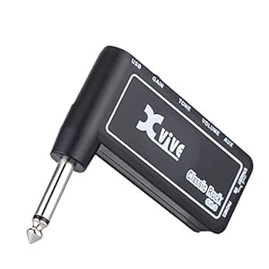 Festnight GA3 Classic Rock Mini, draagbaar, oplaadbaar, hoofdtelefoonaansluiting, versterker voor elektrische gitaar