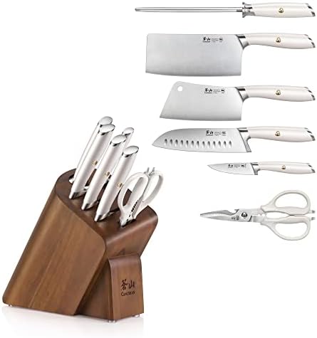 Cangshan L1 Series 7-Piece Cleaver Knife Block Set, Forged German Steel, White, 1027129 - Thumbnail 4