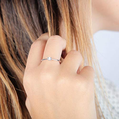 Bluespirit FIOR DI LOTO Anello Donna in Oro bianco...