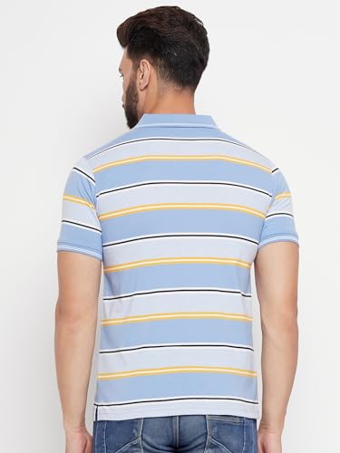 Image of UNIBERRY Men's Cotton Blend Half Sleeve Printed Polo Neck T-Shirt Has A Short Sleeve & Pocket On ChestBZRMT6-MR