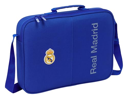 Real Madrid - Portefeuille extrascolaire, sac à bandoulière, confortable et polyvalent, qualité et résistance, 38 x 6 x 28 cm