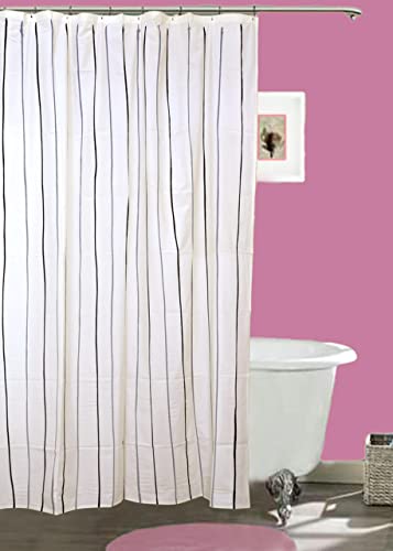 Image of Feelings Shower Curtain PVC Waterproof Curtain for Shower 7 Feet with 8 Hook - 54 x 84 Inch Printed Shower Curtain (Pattern - O)
