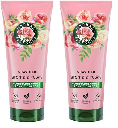Herbal Essences Suavidad Acondicionador Aroma Rosas, 250 ml, Hidrata Pelo Seco (Paquete de 2)