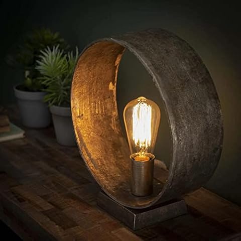 famlights Industrie Tischlampe Lorin Vintage Look/Steampunk Metallgestell Tischleuchte Tischlampe E27 Cover