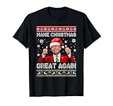 Make Christmas Great Again Xmas Funny Trump Pajamas Ugly T-Shirt