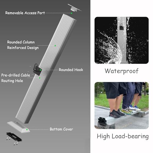 Support de chargeur robuste pour véhicule électrique en aluminium argent
