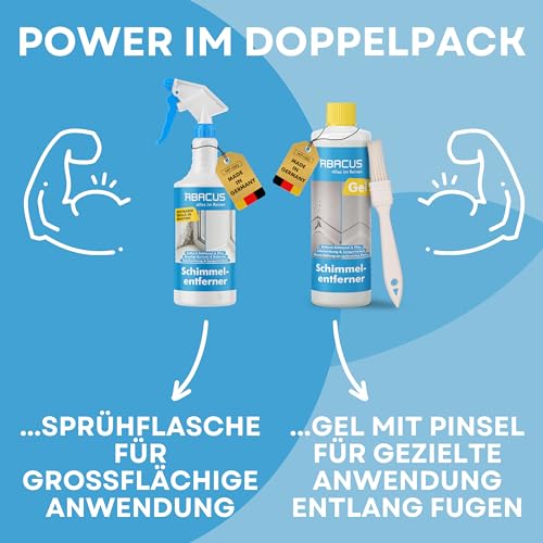 Schimmelentferner Abacus Spray und Gel mit Pinsel