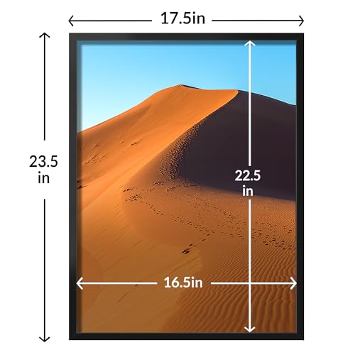LaVie Home 17x23 Picture Frame for Wall Display, 17x23 Black Picture Frame with HD Plexiglas, 17 x 23 Poster Frame 1 Pack, Display Frame for Vertical or Horizontal, Classic Collection