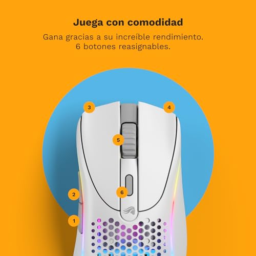 Ratón Gaming inalámbrico GLORIOUS Model D 2 Blanco con 6 botones 5