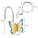 AGPtek 12PCS Home Fashions Butterfly Anti Rust Decorative Resin Hooks for Bathroom Shower Curtain,Bedroom,Living Room Curtain