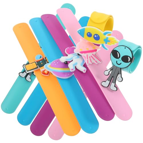 Bracelets à claquer résistants en silicone | Accessoire de fête multicolore enfants adultes