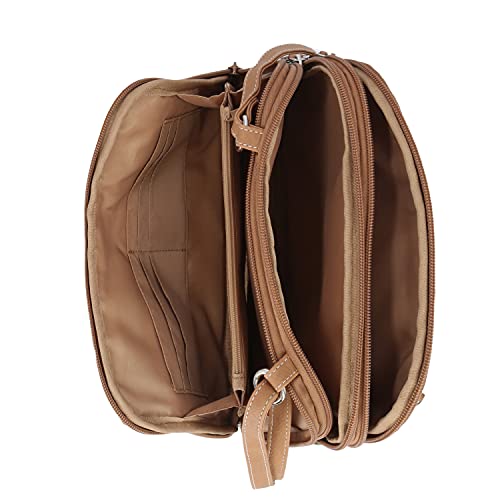 MultiSac Zippy Bolsa tiracolo com compartimento triplo, Maçã/avelã