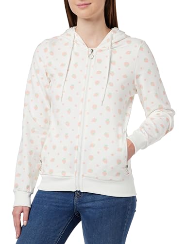 Sudadera para mujer OCY en color liso con capucha y bajo ajustable